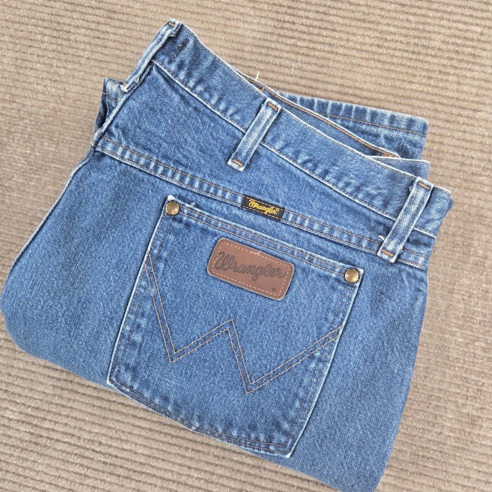 Wrangler Mens 42x30 Blue 47MWZ Regular Fit Denim Jeans